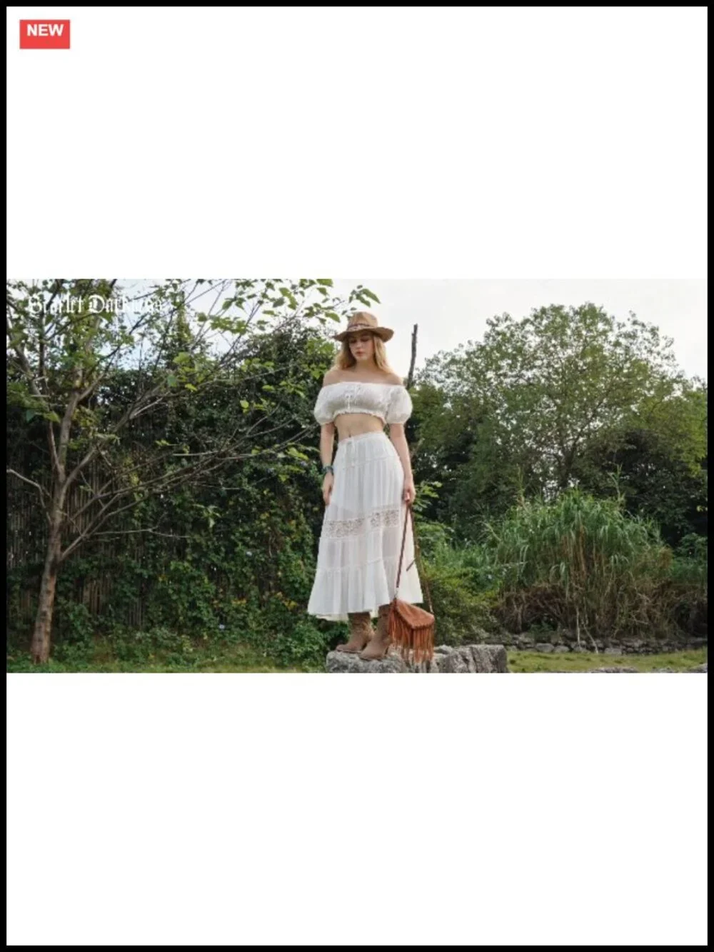 Boho Tiered Lace Maxi Skirt Flowy A-Line with Pockets Renaissance